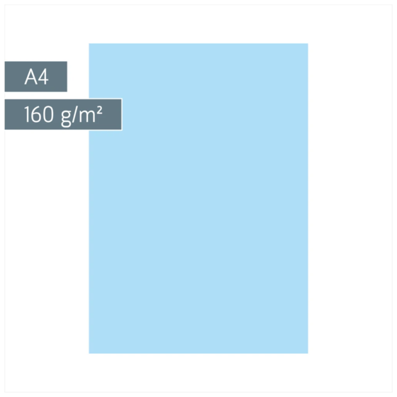 Multifunktionspapier Universalpapier | A4, 160 g/m², hellblau, 25 Blatt