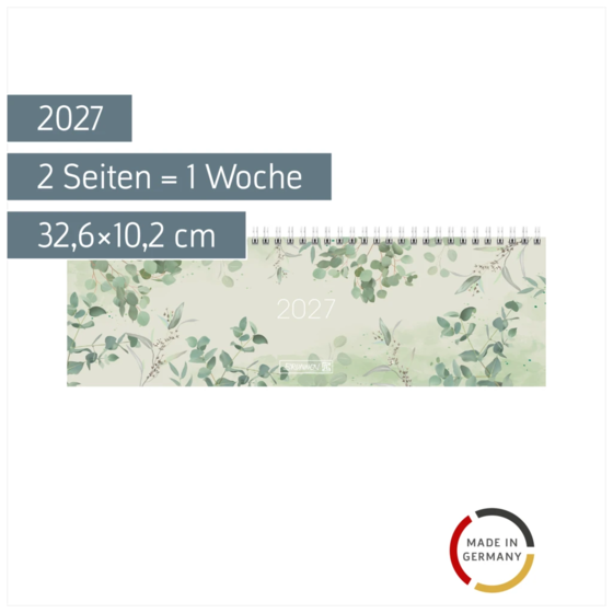 Querterminbuch Mod. 774 2027 „Kalypso“ | 32,6×10,2 cm, Karton