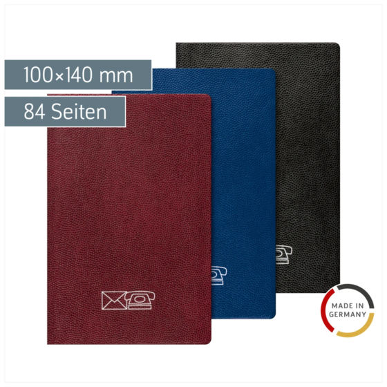 Adressbuch | 100×140 mm, 84 Seiten, sortiert