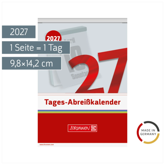 Abreißkalender 2027 Nr. 13 | 9,8×14,2 cm