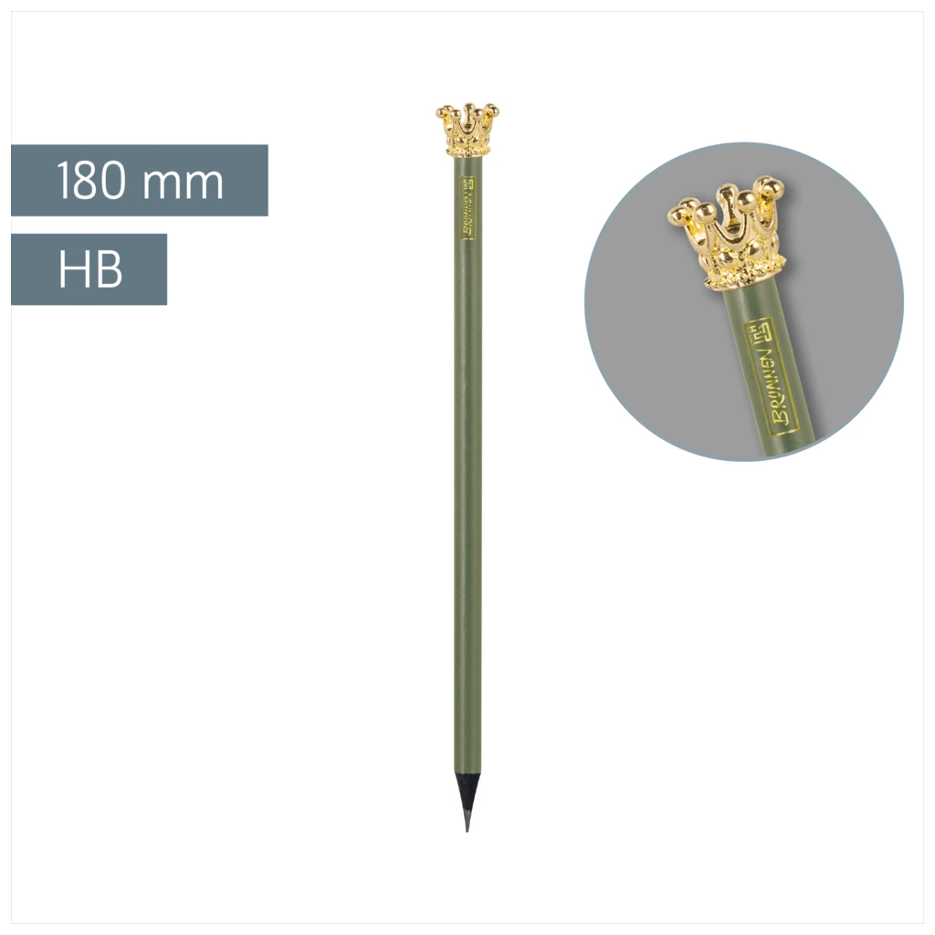 Bleistift „Krone“ Colour Code | HB, rund, olive