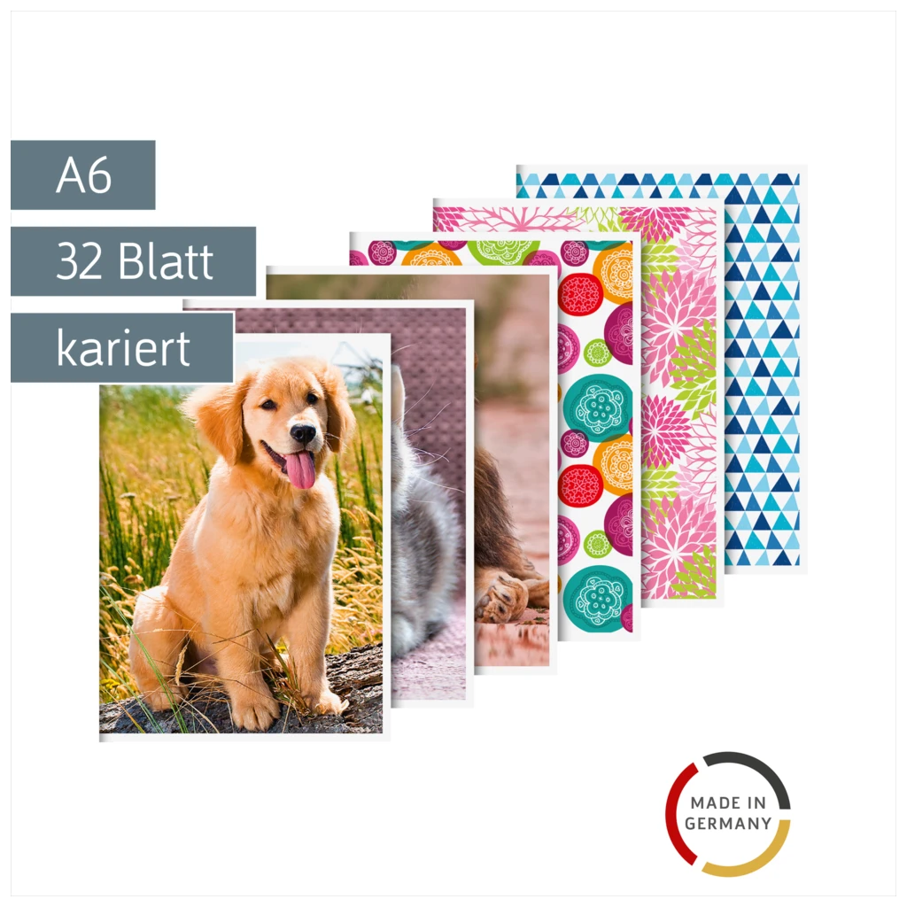 Schulheft | A6, Lineatur 52, 32 Blatt, sortiert