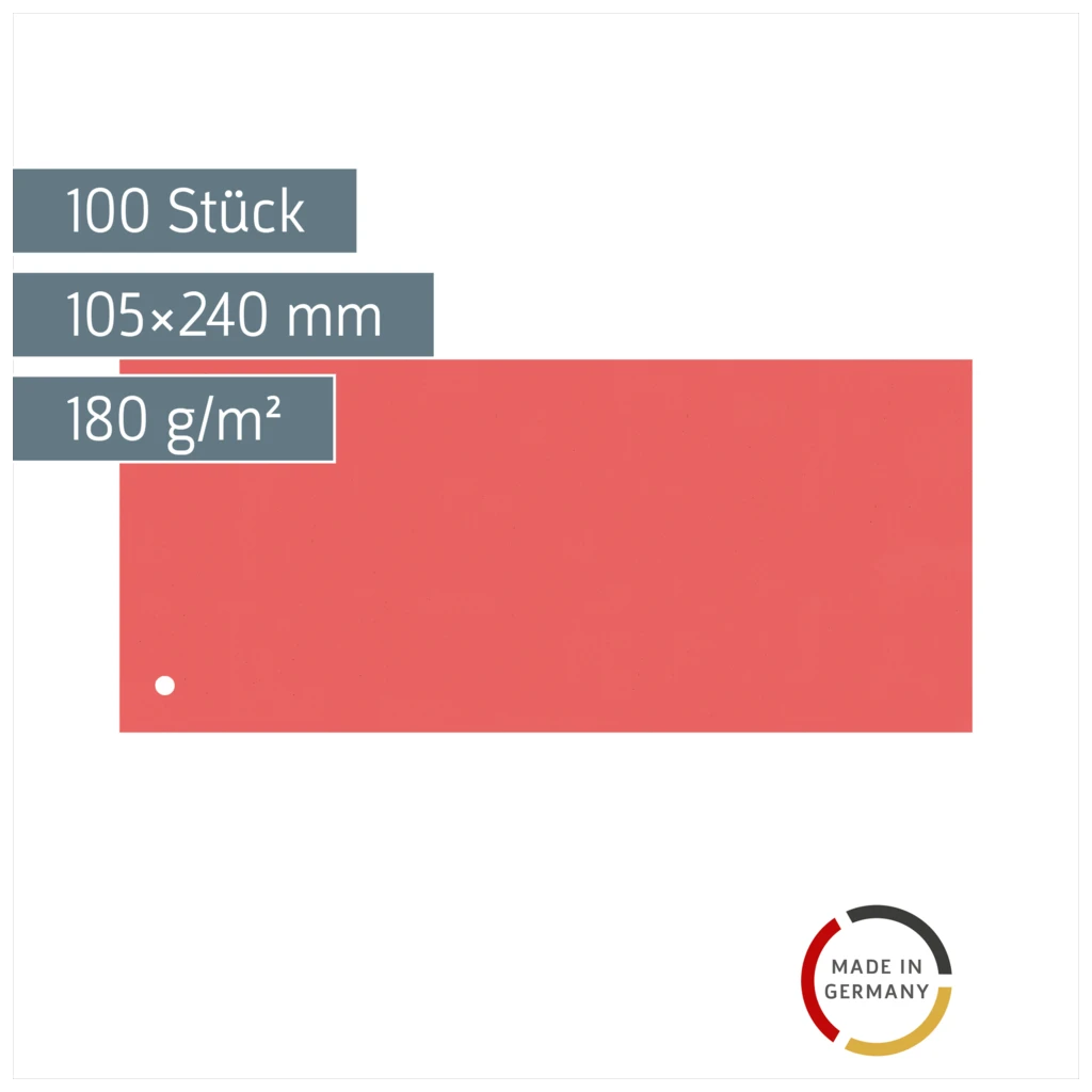 Trennstreifen | 105×240 mm, rot, 100 Stück