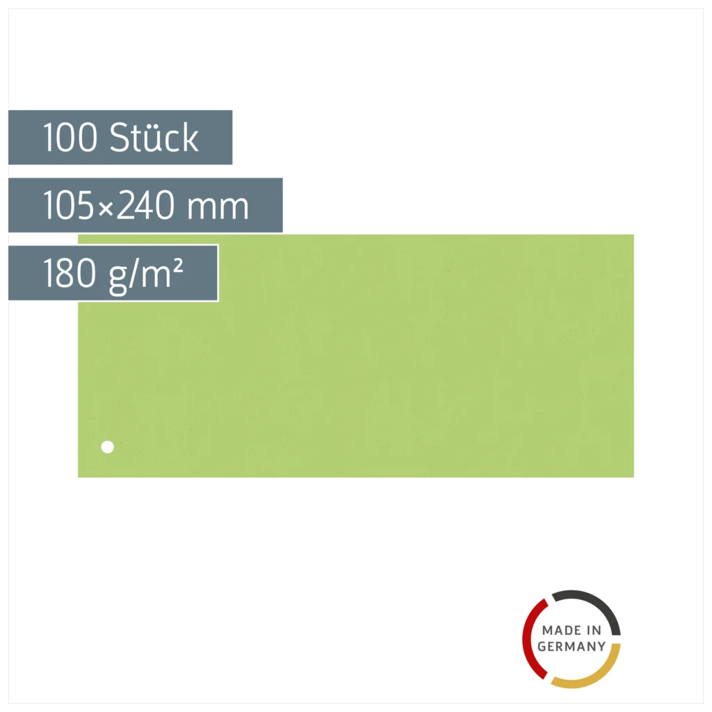 Trennstreifen | 105×240 mm, grün, 100 Stück