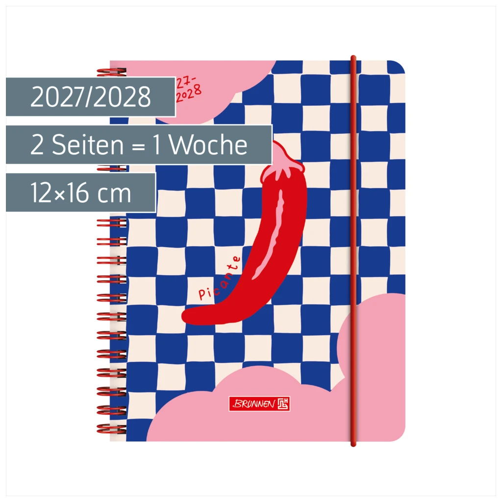 Schülerkalender 2027/2028 „Chili“ | A6, Kunststoff