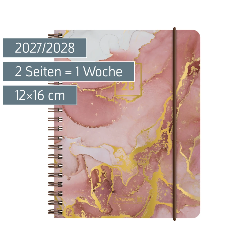 Schülerkalender 2027/2028 „Marble“ | A6, Kunststoff