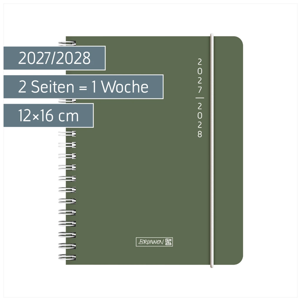 Schülerkalender 2027/2028 „Plain Colour“ | A6, Kunststoff