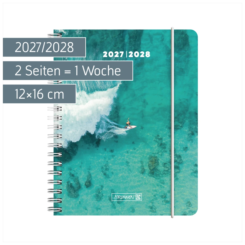 Schülerkalender 2027/2028 „Surfing“ | A6, Kunststoff