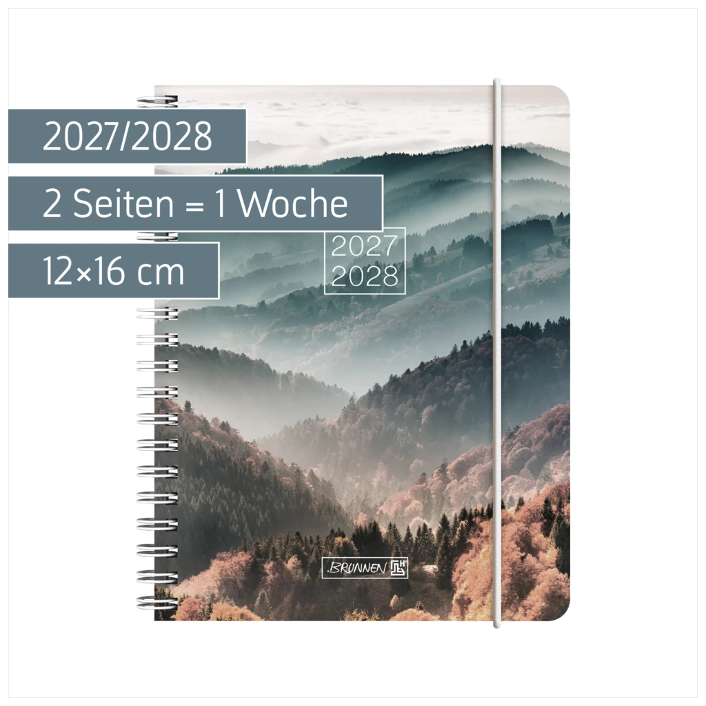 Schülerkalender 2027/2028 „Misty Hills“ | A6, Kunststoff