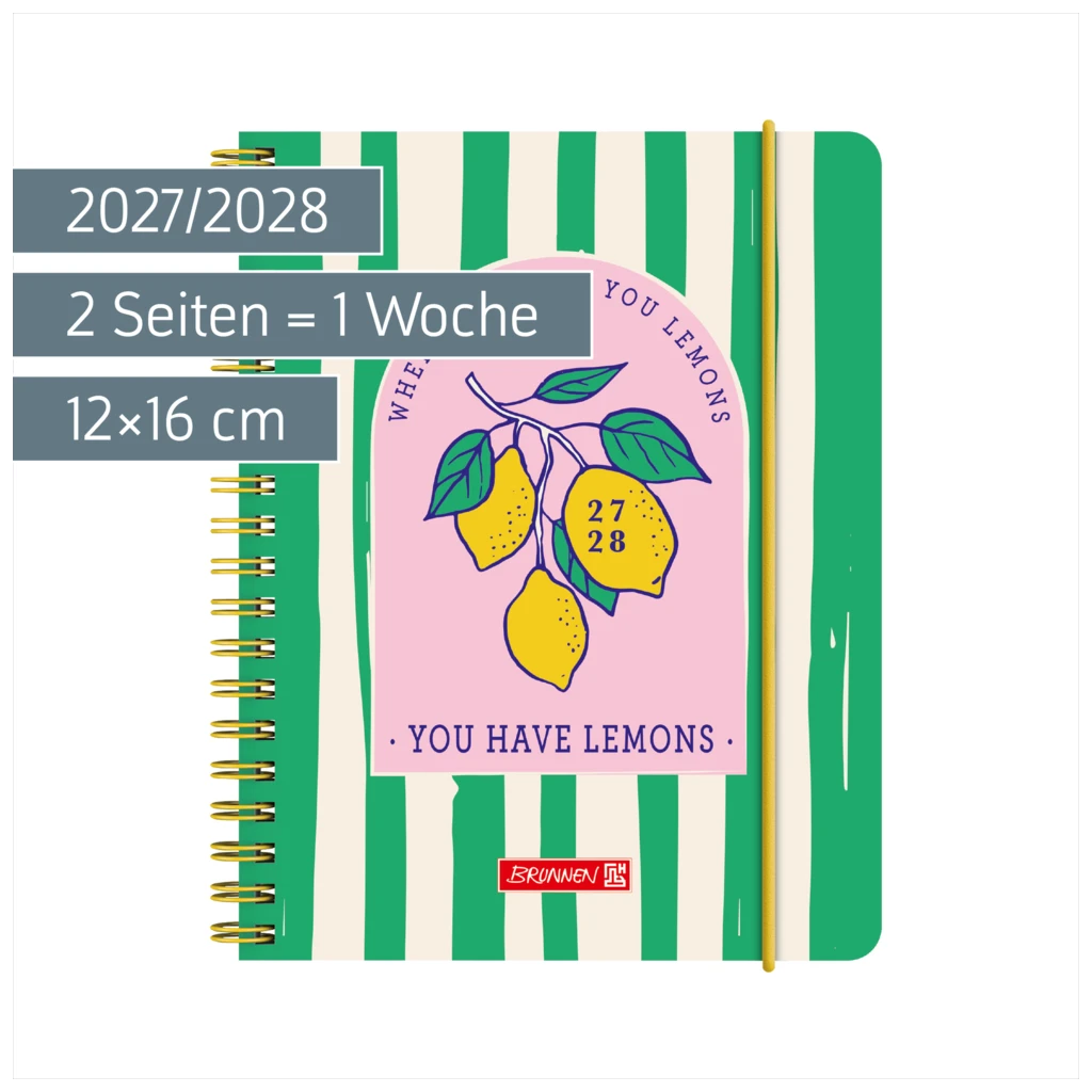 Schülerkalender 2027/2028 „Lemon“ | A6, Papier