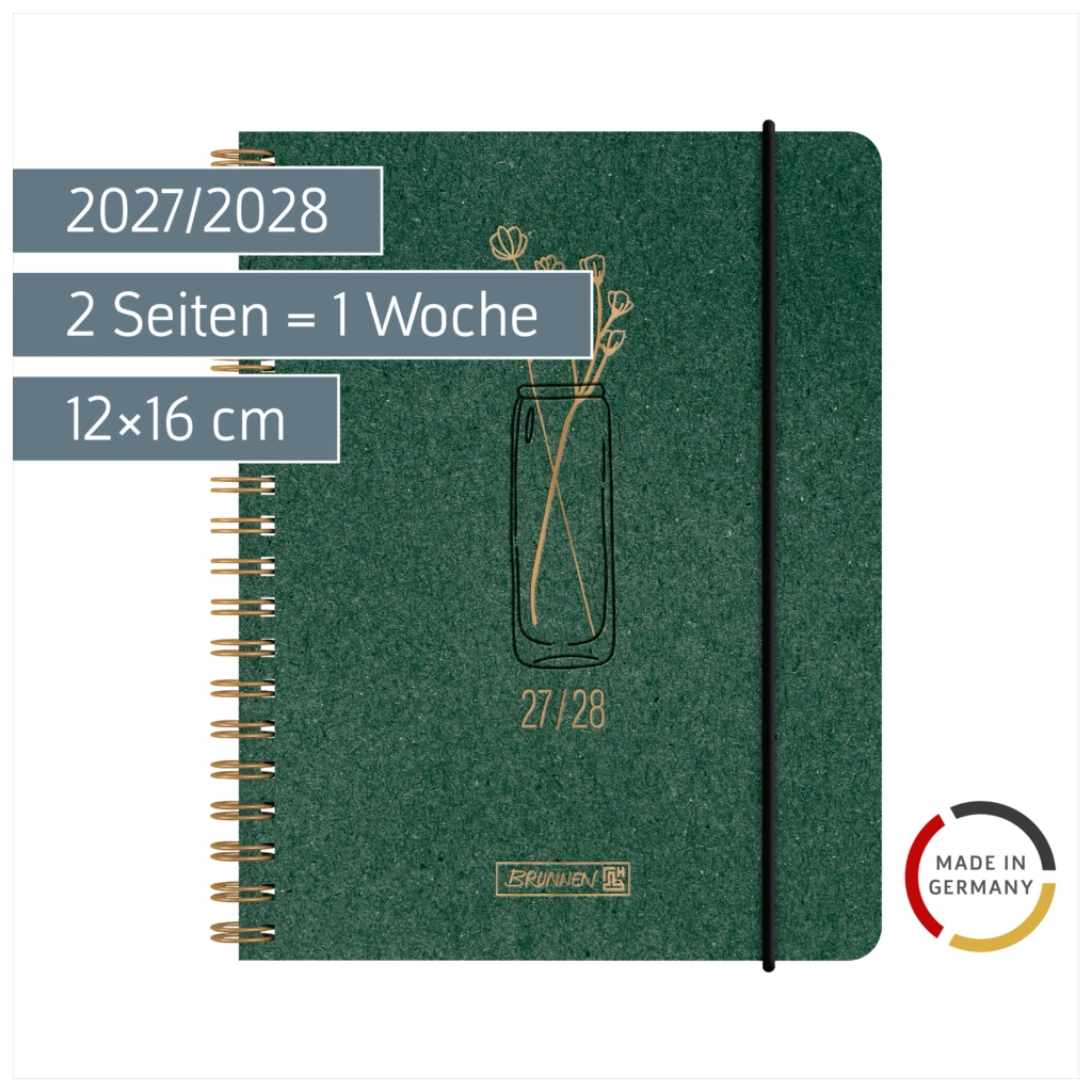 Schülerkalender 2027/2028 „Botanical“ | A6, Karton