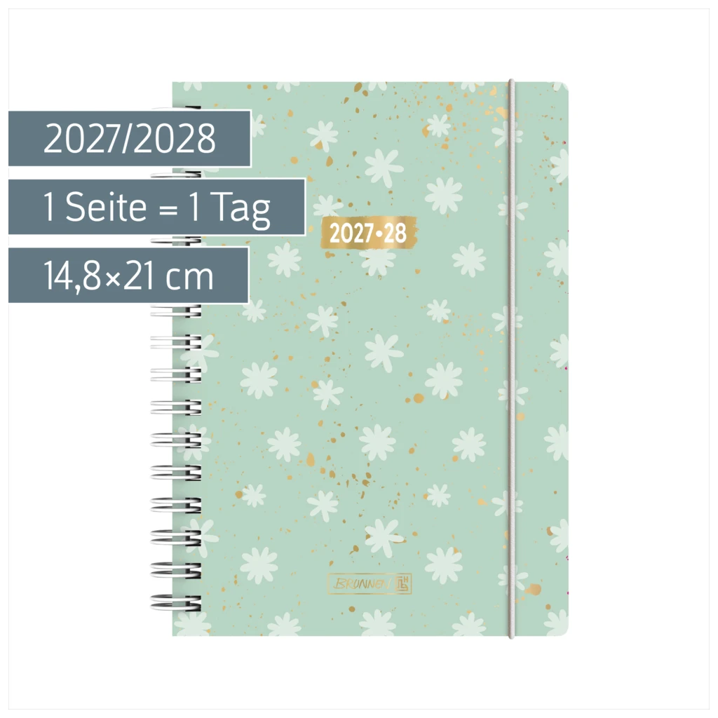 Schülerkalender 2027/2028 „Flower“ | A5, Kunststoff