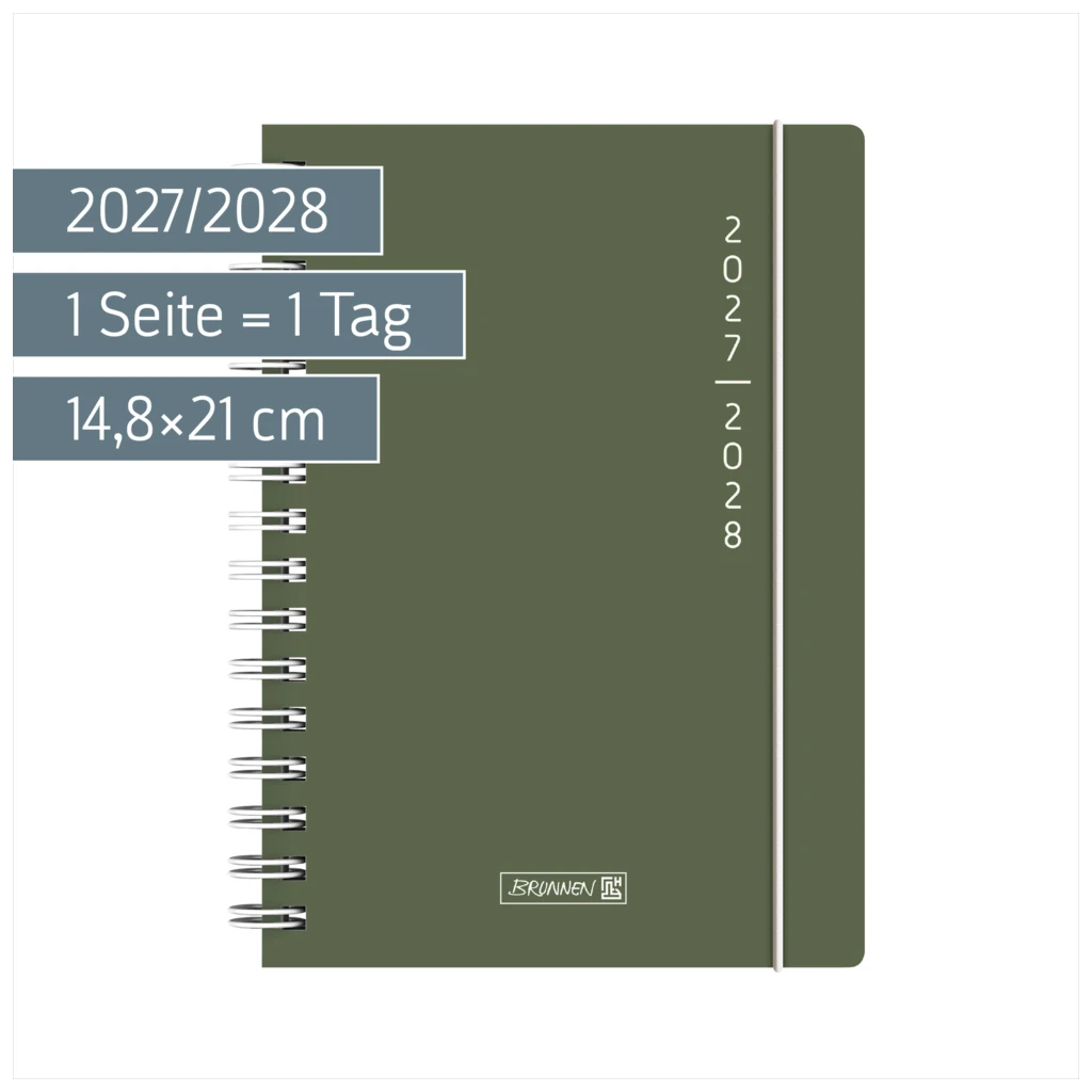 Schülerkalender 2027/2028 „Plain Colour“ | A5, Kunststoff