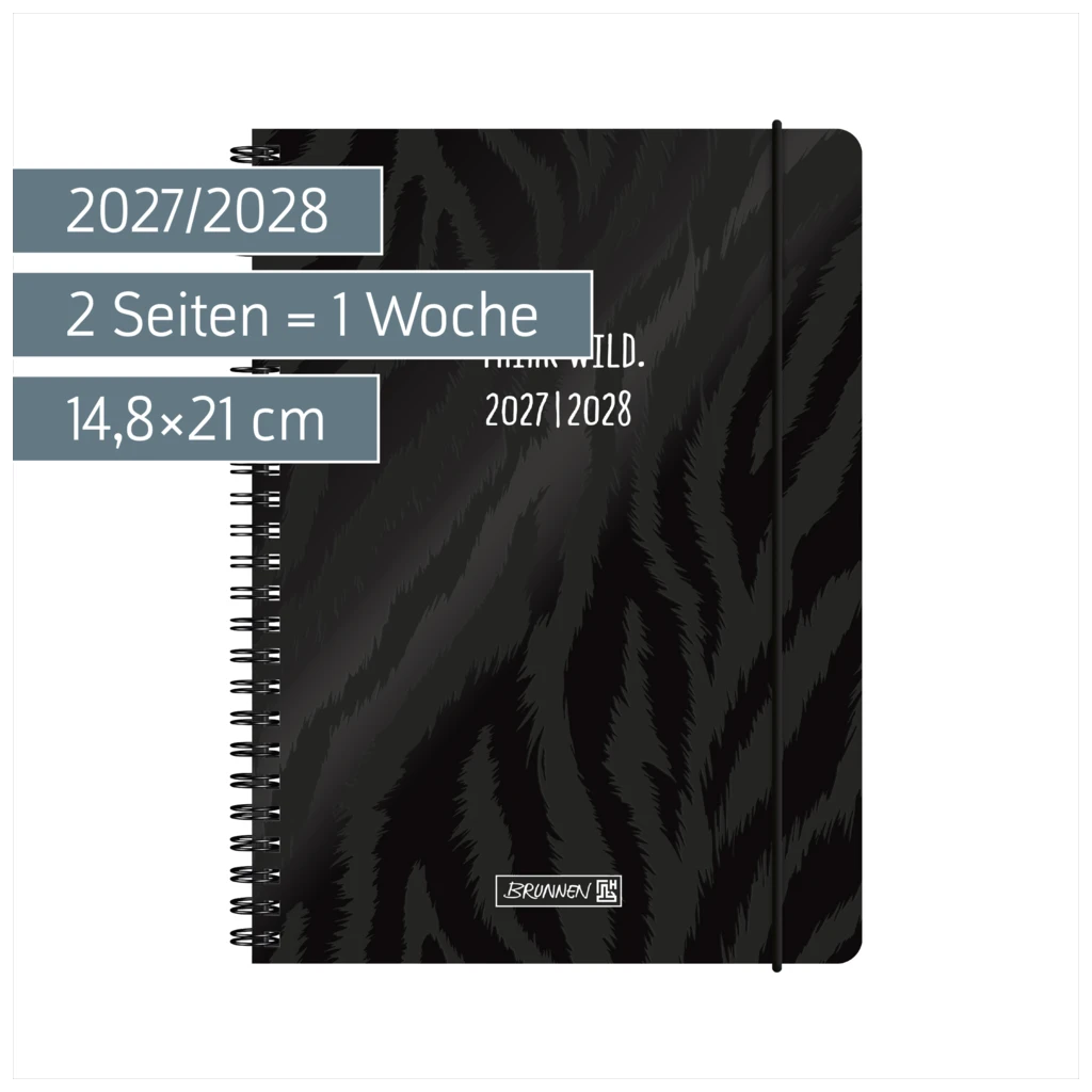 Schülerkalender 2027/2028 „BLACK“ | A5, Papier