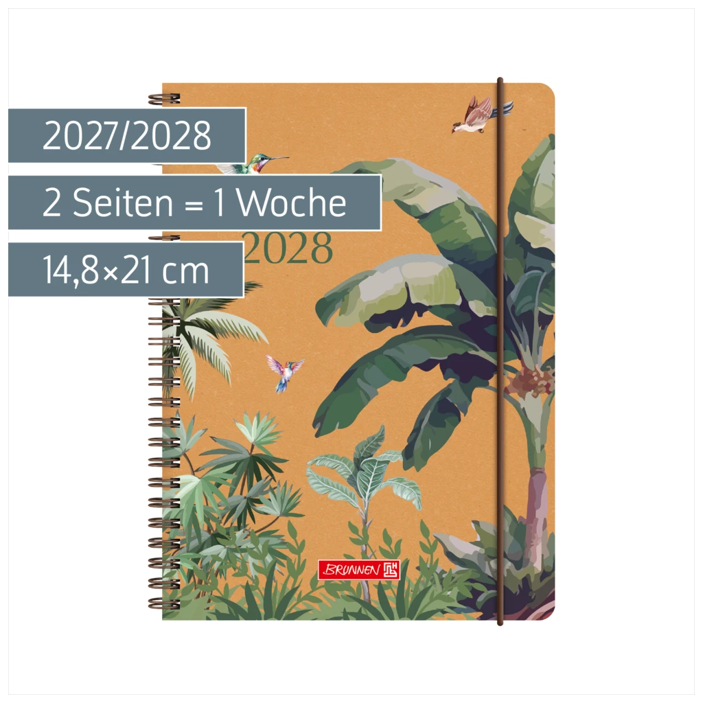 Schülerkalender 2027/2028 „Jungle“ | A5, Leder