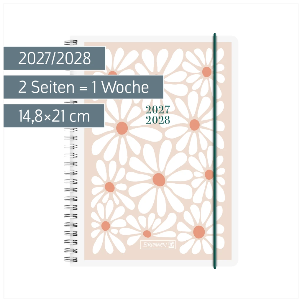 Schülerkalender 2027/2028 „Daisy“ | A5, Kunststoff