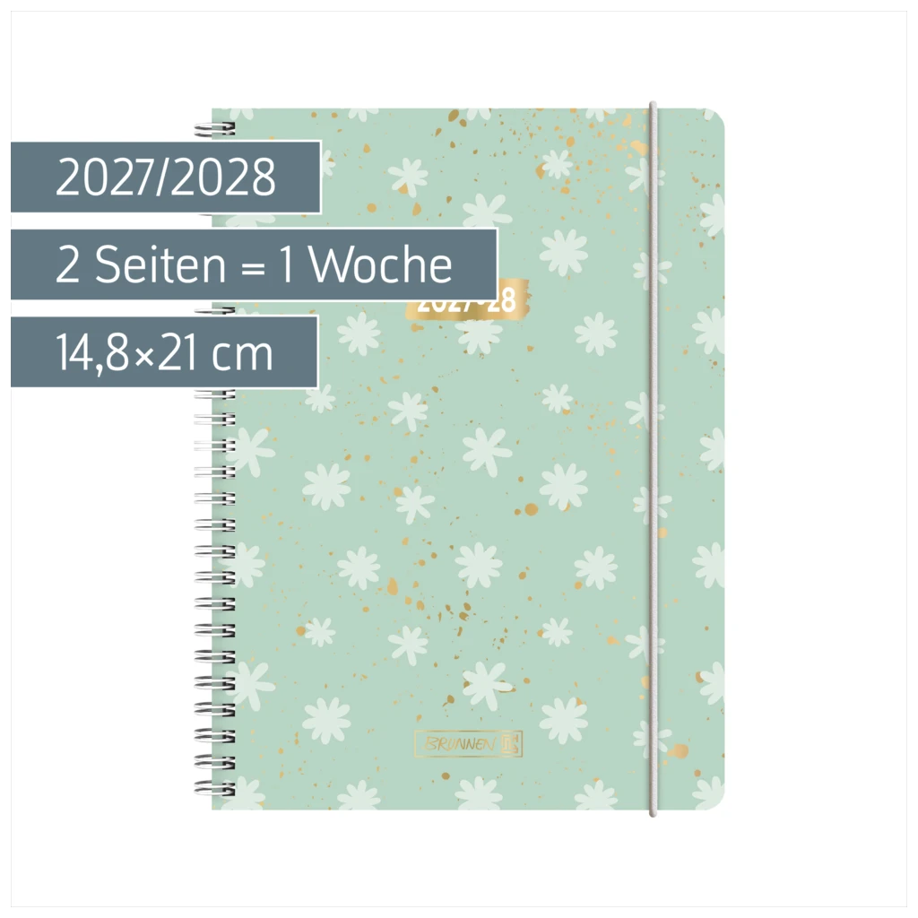 Schülerkalender 2027/2028 „Flower“ | A5, Kunststoff