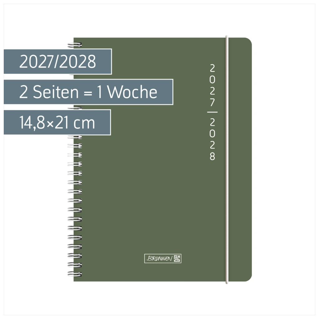 Schülerkalender 2027/2028 „Plain Colour“ | A5, Kunststoff