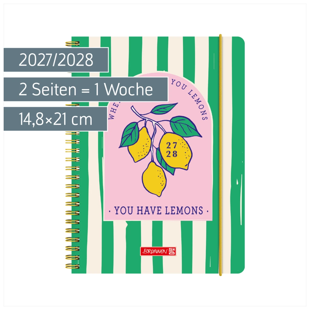 Schülerkalender 2027/2028 „Lemon“ | A5, Papier