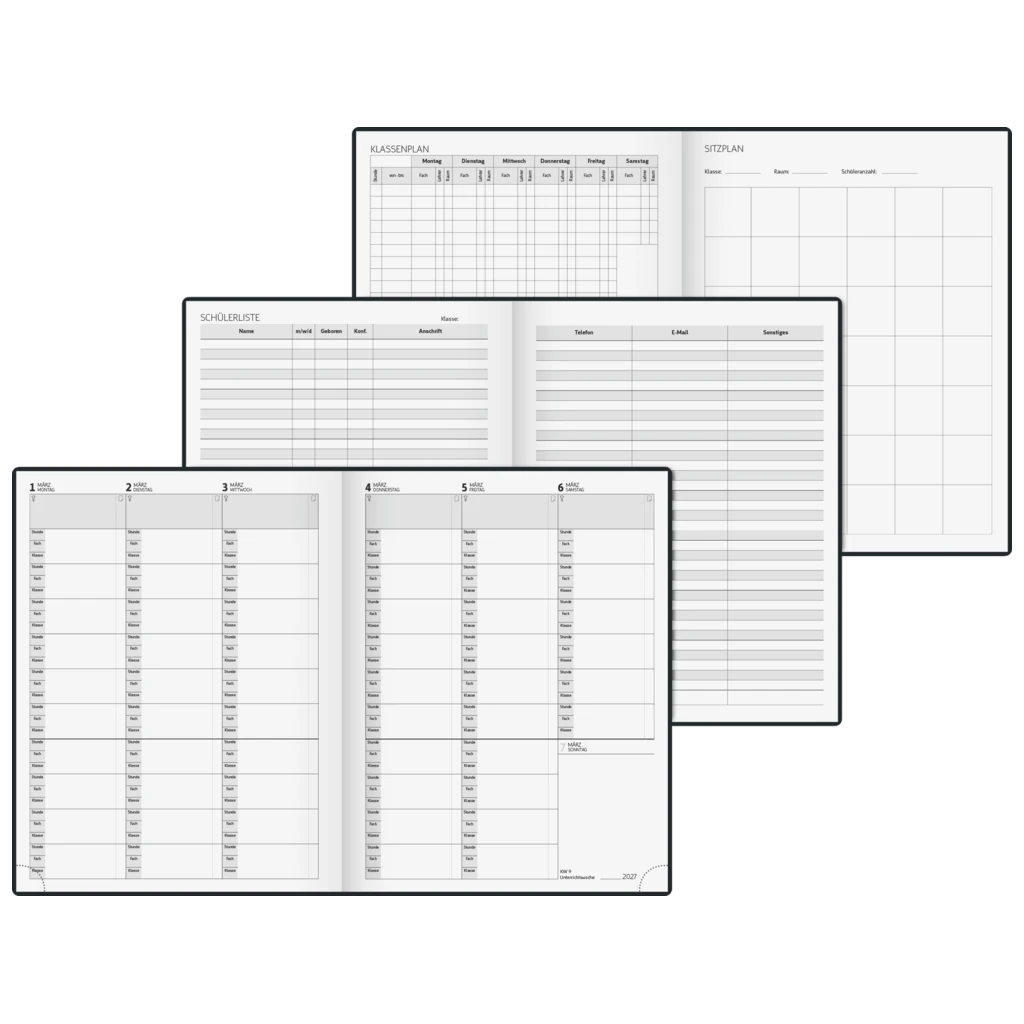 Lehrerkalender 2026/2027 „Bloom“ Termin- & Unterrichtsplaner | A4, Papier