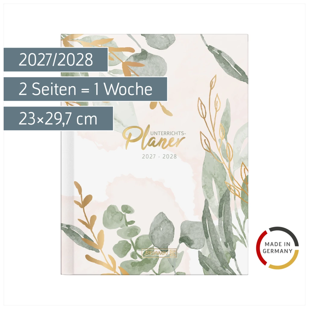 Lehrerkalender 2027/2028 „Bloom“ Termin- & Unterrichtsplaner | A4, Papier