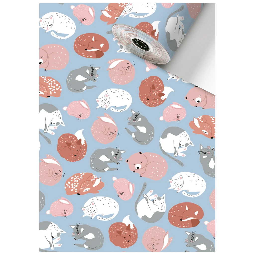 Geschenkpapier Sécaré-Rolle „Okko“ | 50 cm × 250 m, 80 g/m², hellblau