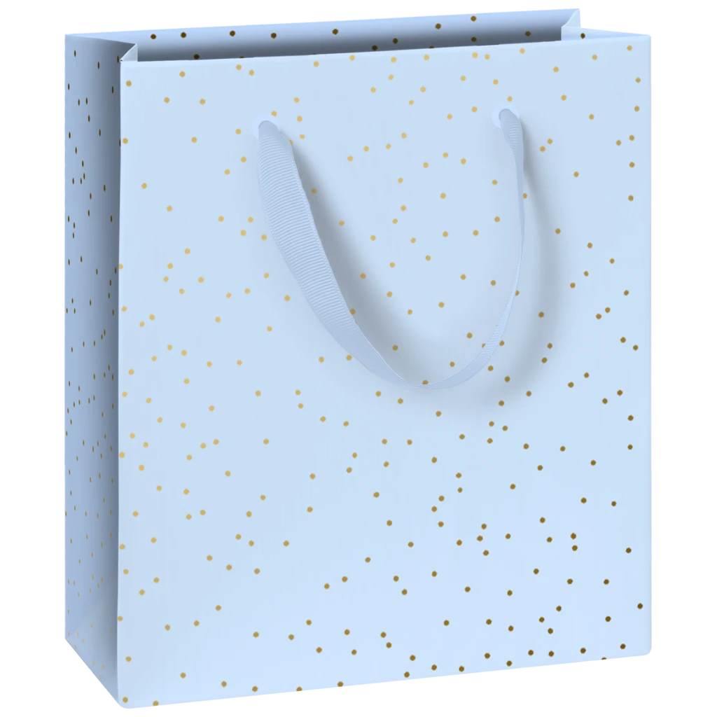Geschenktasche „Yvie blau hell“ | 18×21×8 cm, 250 g/m², hellblau