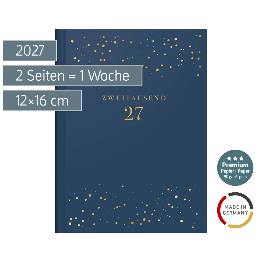 Taschenkalender Premium Young Line Mini 2027 âStarry Nightâ | A6, Kunstleder